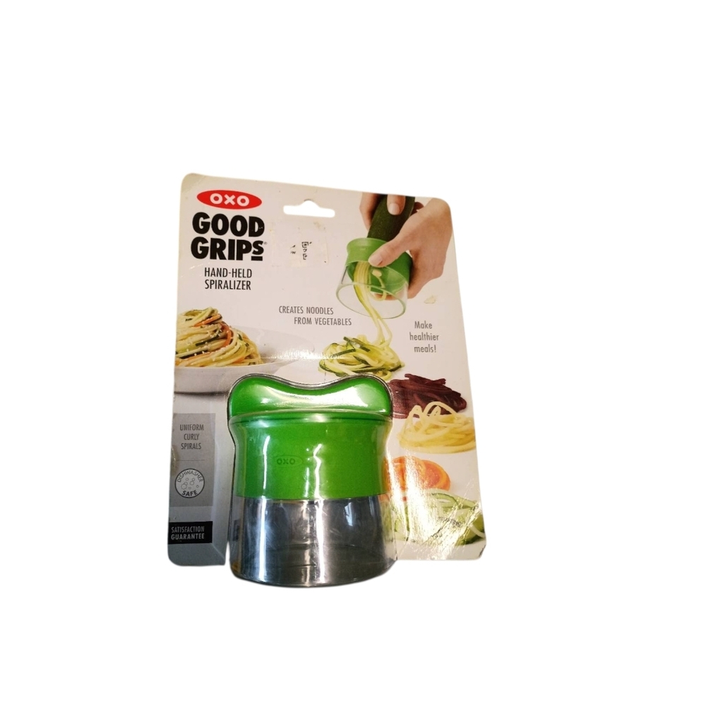 OXO Green and Silver Hand-Held Spiralizer NEW
